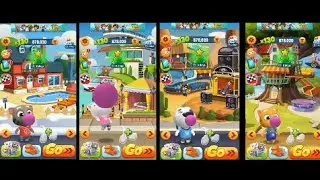 Talking Tom Gold Run.Tom vs Angela vs Hank vs Ginger Gameplay Episodes # 22