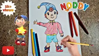 Drawing Noddy Cartoon 😄//Easy Drawing