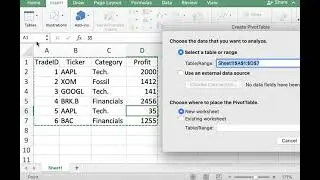 Pivot Tables in Excel, Lesson 1