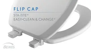 Flip Cap Hinge Toilet Seat that Never Loosens & Cleans Easily