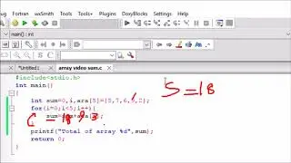 15.How to get sum of an array || C programming bangla tutorial || Array 1D C-3