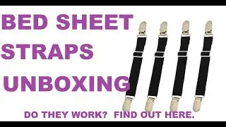 Unboxing Bed Sheet Clips Straps Sheet Holder Mattress Clips, Adjustable Elastic Bed Sheet Grippers