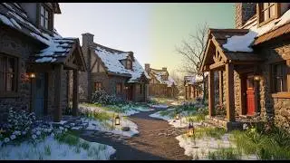 From Winter to Spring Fairy Villages ✨ Calm Journey Through Two Worlds