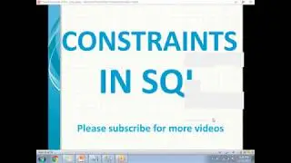 Типы ограничений в SQL Server