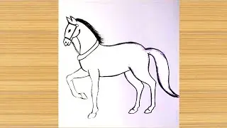 How to Draw a Horse From Dots | Horse drawing Easy  | drawing online