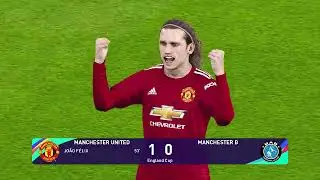 gameplay pes 2021 - final FA CUP Manchester united vs Manchester city 1-0