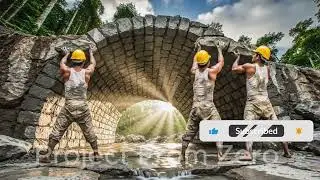 They Dug a Jungle Hillside and Built a Stone Water Tunnel | No Cement, No Machines