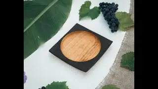 Квадратные тарелки из дерева