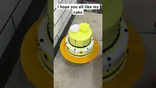 Yellow and Black theme Cake| 1st birthday Cake 2 tier cake| #shorts #short #viral #trending #ytshort