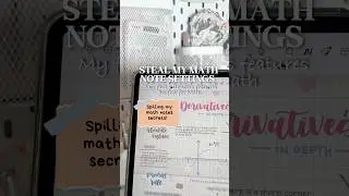 MAKE PERFECT MATH NOTES EVERY TIME!  ✍️📐 #MathNotes #Studyhacks #NoteTakingHacks #MathStudy