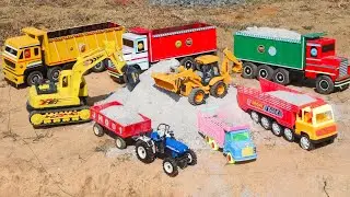 5CX JCB White Sand Loading 😱 l Truck & Tractor Heavy Loading l Tractor Jcb Cartoon Video l