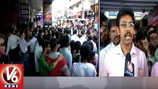 Secunderabad CTC Market Shop Owners Hold Protest Against Illegal Traders | V6 News