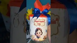 Centro de mesa da festa da Mayt&ecirc; tema Branca de neve baby #brancadeneve #disney #festainfantil