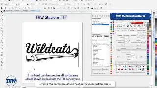 TRW Stadium Sport Font for Uniforms and Decals for all Software