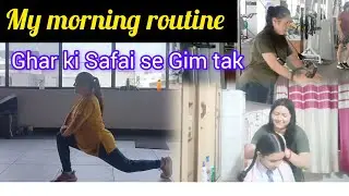 ✨My daily routine || bacchon Ko Kiya school ke liye ready || Gym main Kiya workout || #subscribe 