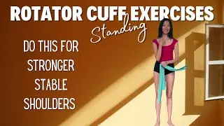Pilates : Standing Rotator Cuff Exercises - Stronger Stable Shoulders BETTER Posture Neck Alignment