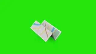Chicago to Dublin 3D Flight Animation with Airplane, Map, and Green Screen