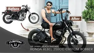 Honda Rebel 250cc Custom Bobber Sri Lanka (Black Panther) 🇱🇰🔥