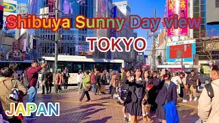 4K HDR Amazing day view of Shibuya in the Sunny. Tokyo, Japan. 