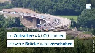 Zentimeterarbeit auf A45: Talbr&uuml;cken Rinsdorf sind angedockt