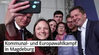 Kommunal- und Europawahlkampftermin in Magdeburg