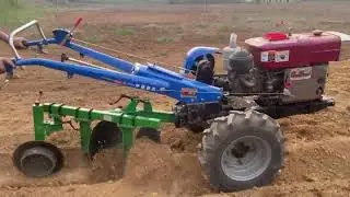 walking  tractor with disc plough