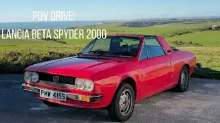 Lancia Beta Spyder 2000 POV Start up and Drive around Brighton