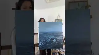 The biggest painting I&rsquo;ve completed in a while 🌊 #oceanpainting #oilpainting #artreveal #seascape