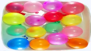 Making Satisfying Metallic and Glitter Slime with Mini Balloons!