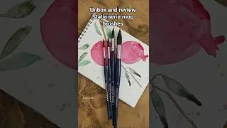 Stationerie Mop Brushes Unboxing & Review 🖌️😍Best Watercolor Brushes #Shorts #unboxing #unsponsored