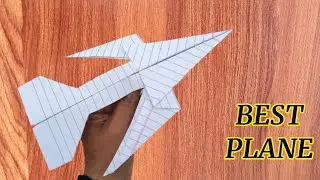 How to make an airplane that flies so far | excilent Paper Plane in the world | Paper Aeroplane #835