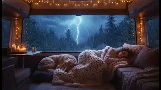 Heavy Thunderstorm on Camper Roof: Deep Sleep Ambience 4K (8D Rain) [Instant Insomnia Cure]