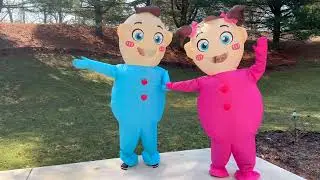 Costume Critique -  Surprise! It's a Girl and a Boy - Inflatable Baby Costumes
