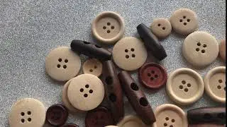 wood button