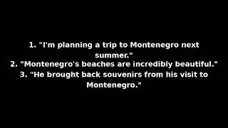 How to pronounce 'Montenegro' correctly in English? with Pronexio