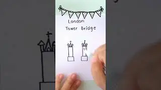Draw London Tower bridge. #shortvideo #youtubeshorts #ytshorts #shorts #short #shortsvideo