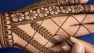 😱🔥Very Simple Back Hand Mehndi design ll step by step mehndi tutorial ll😍