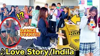 Love Story/Indila Piano in Japan public Reaction ♪Love Story / Indila Piano Cover