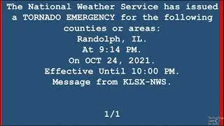 EAS MOCK: Tornado Emergency for Chester IL (October 24, 2021) I didn&rsquo;t get this, so I recreated this
