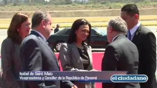 Arribo de Isabel de Saint Malo de Alvarado, Vicepresidenta de la Rep&uacute;blica de Panam&aacute;