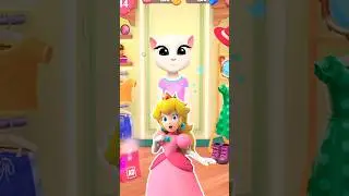 Princess Peach Makeover | My talking angela 2 #shorts #cat #games #princess #viral