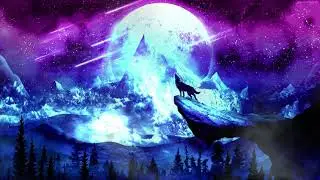 Full Moon Howling Wolf