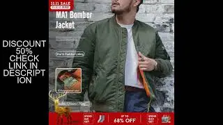 Maden Vintage MA1 Pilot Jacket Green Thickened Cotton-padded Jacket Casual Baseball Pockets Flight Z