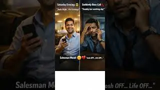 Holiday Cancelled by Boss Call 😭Sales walon ka weekend bhi target ke naam 😐📞&rdquo;#viral#ytshorts#funny