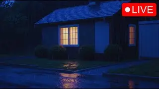 Get Some Rest| Fall Asleep Fast to Cozy Winter Ambience Rain & Thunder Sounds for Deep Sleep