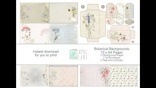 Botanical Backgrounds - NEW in my Etsy shop!