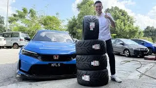[VLOG]Honda Civic Type R FL5 Install God Of Tyre Yokohama Advan A050