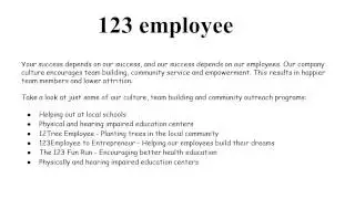 123employee Outsourcing