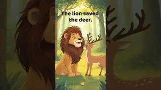 The Kind Deer and the Hungry Lion🦌🦁 | Moral Story for Kids | Shorts for kids