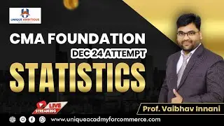 CMA Foundation || Statistics || Lecture -Index Number 4 ||  || Prof. Vaibhav Innani